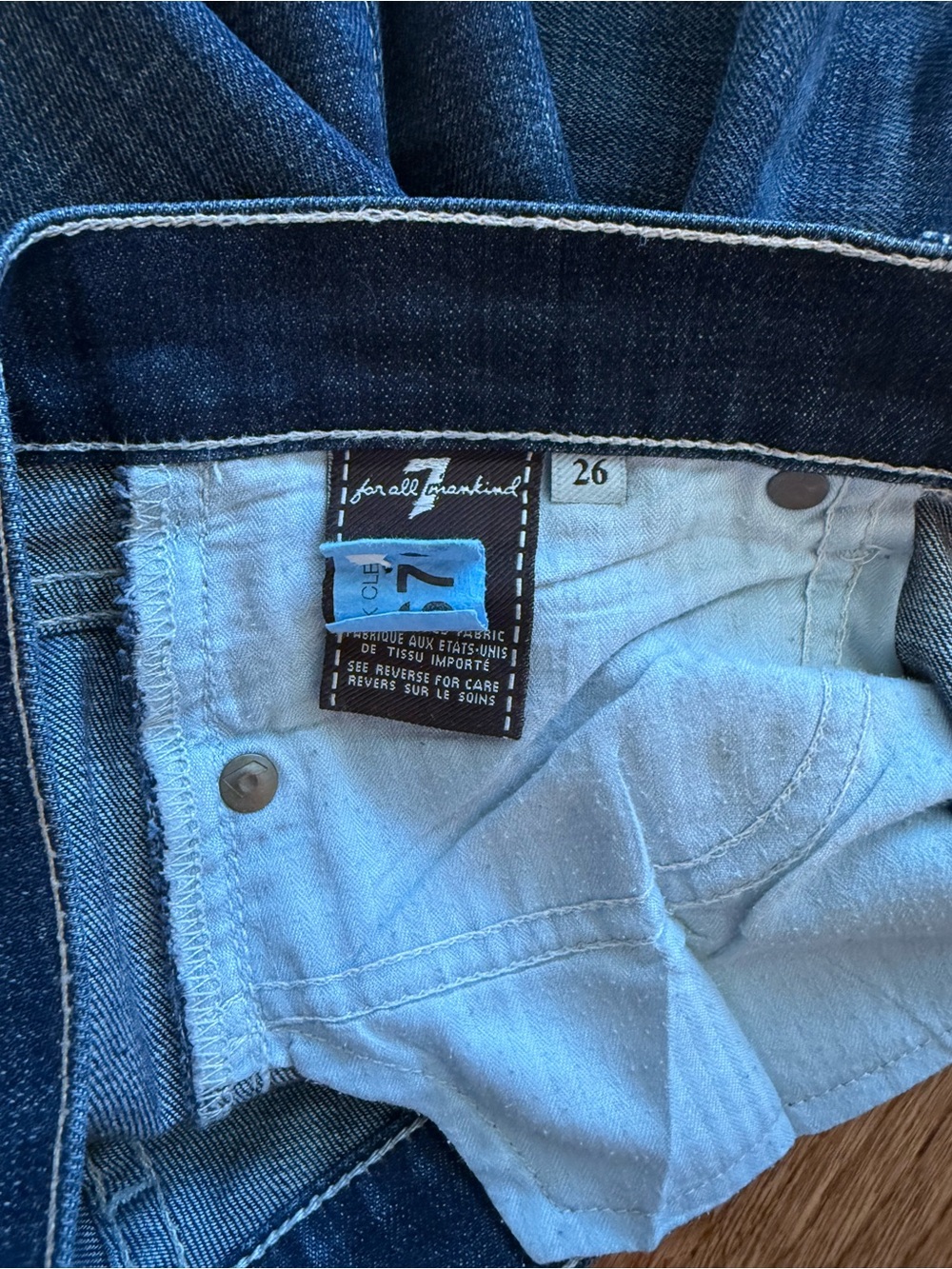 Seven for all mankind dark wash jeans / Size 26 / Dojo / Good condition - Picture 5 of 7